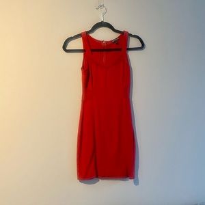 Red Express Mesh Cocktail Dress